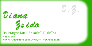 diana zsido business card